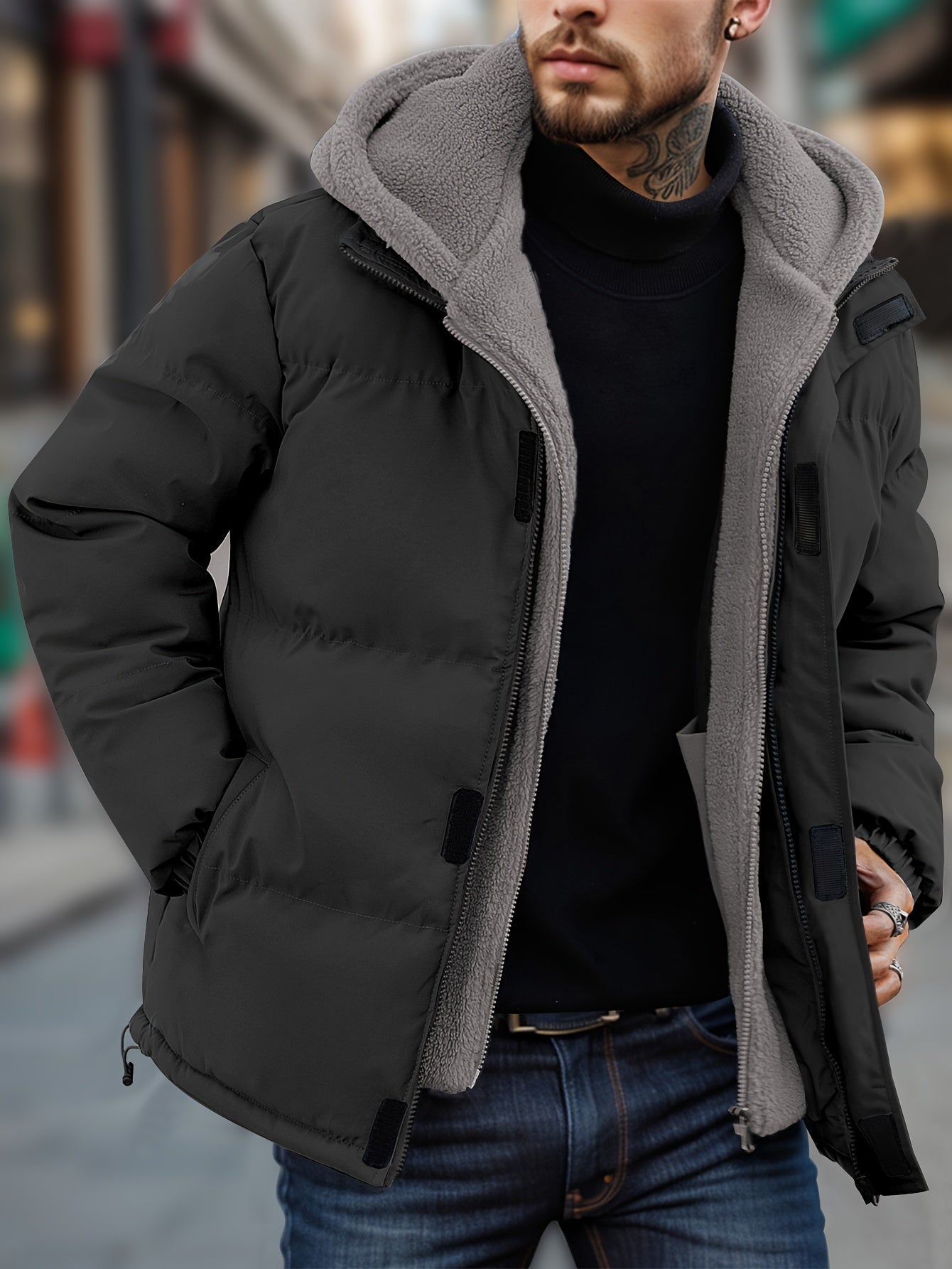 Stylische Plüsch-Winterjacke für Männer - Niklas