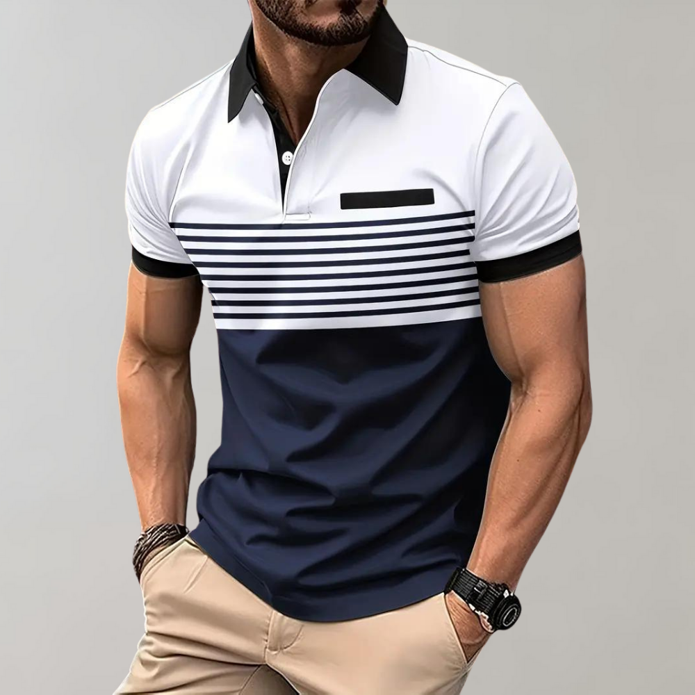 Stylisches gestreiftes Polo für den Sommer  - Georgius