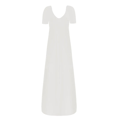 THALIA - Lässiges langes Kleid mit kurzen Ärmeln