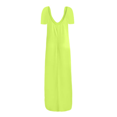 THALIA - Lässiges langes Kleid mit kurzen Ärmeln