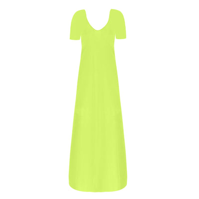 THALIA - Lässiges langes Kleid mit kurzen Ärmeln