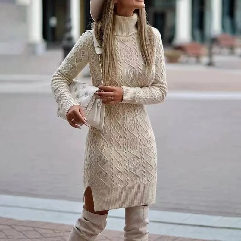 Alice - Langärmeliges Strickkleid für Frauen