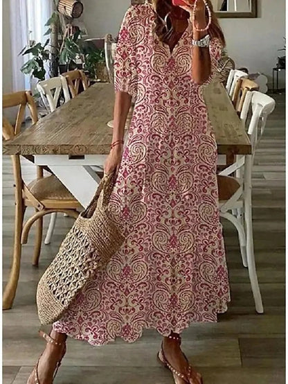 Dianna™ - Boho Bauchbedeckendes Kleid ok