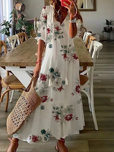 Dianna™ - Boho Bauchbedeckendes Kleid ok