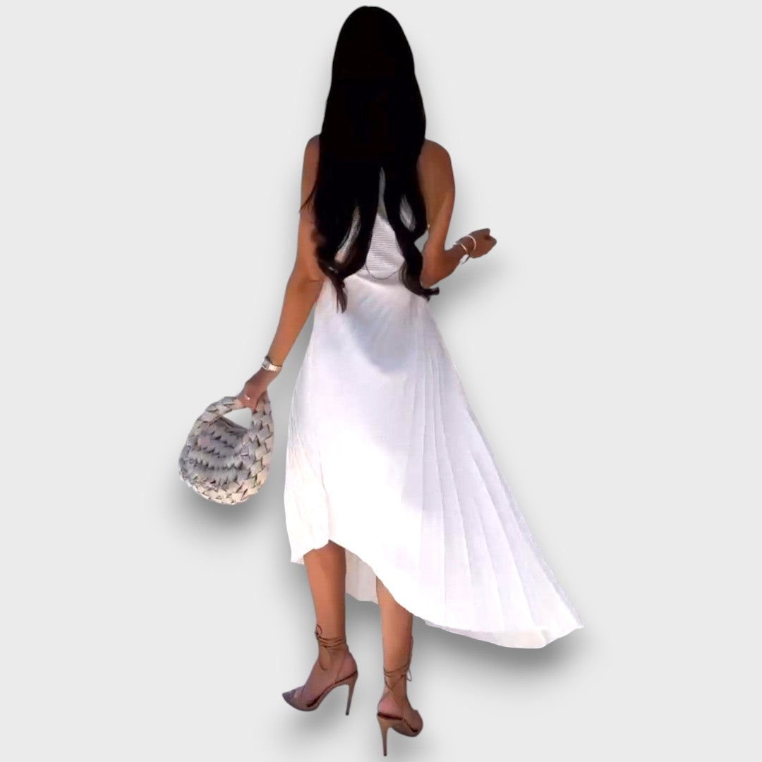 Lunelle – One-Shoulder Kleid mit Plisseerock