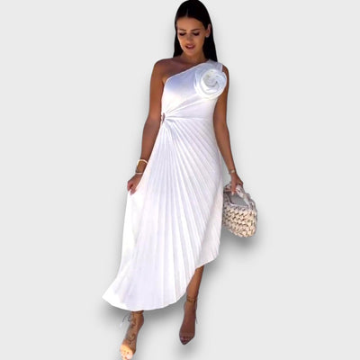 Lunelle – One-Shoulder Kleid mit Plisseerock