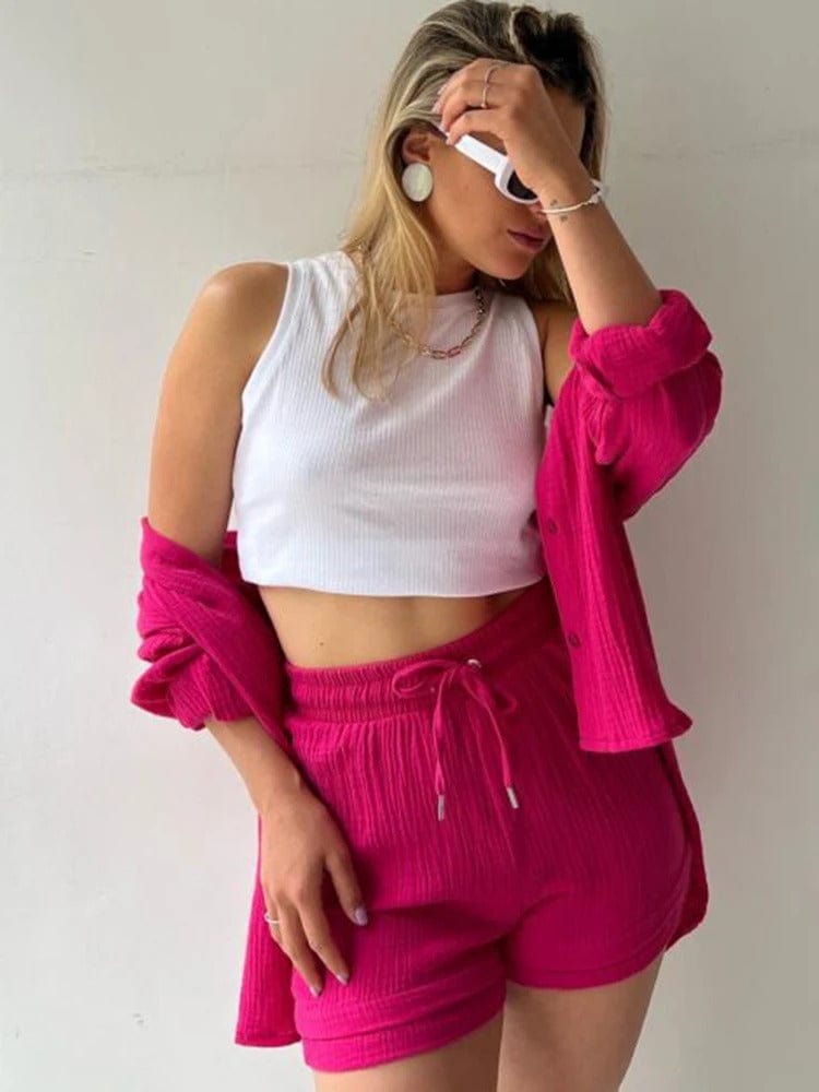 VIA - Pleated Lapel Hemd Sets