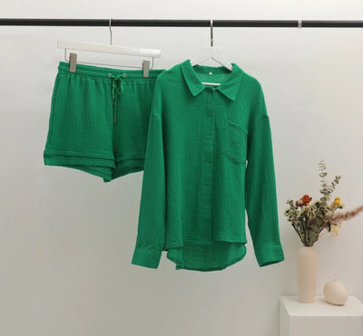 VIA - Pleated Lapel Hemd Sets