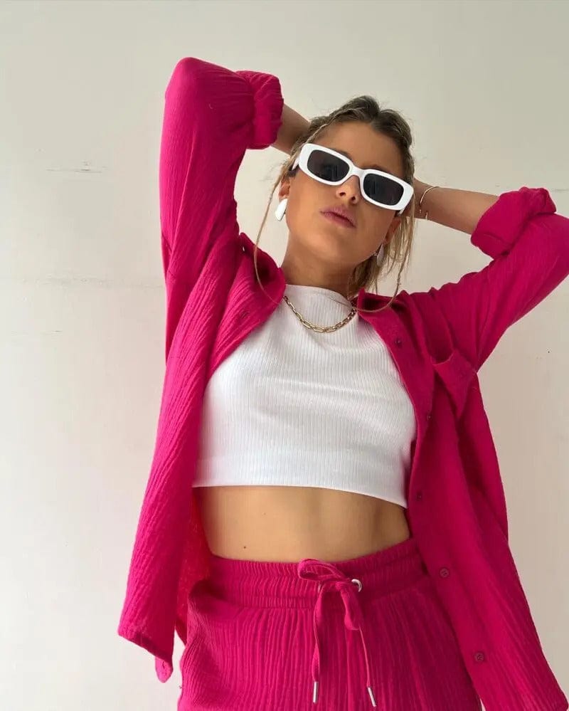 VIA - Pleated Lapel Hemd Sets