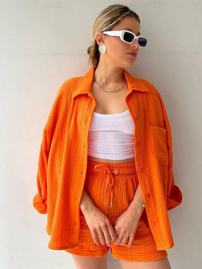 VIA - Pleated Lapel Hemd Sets