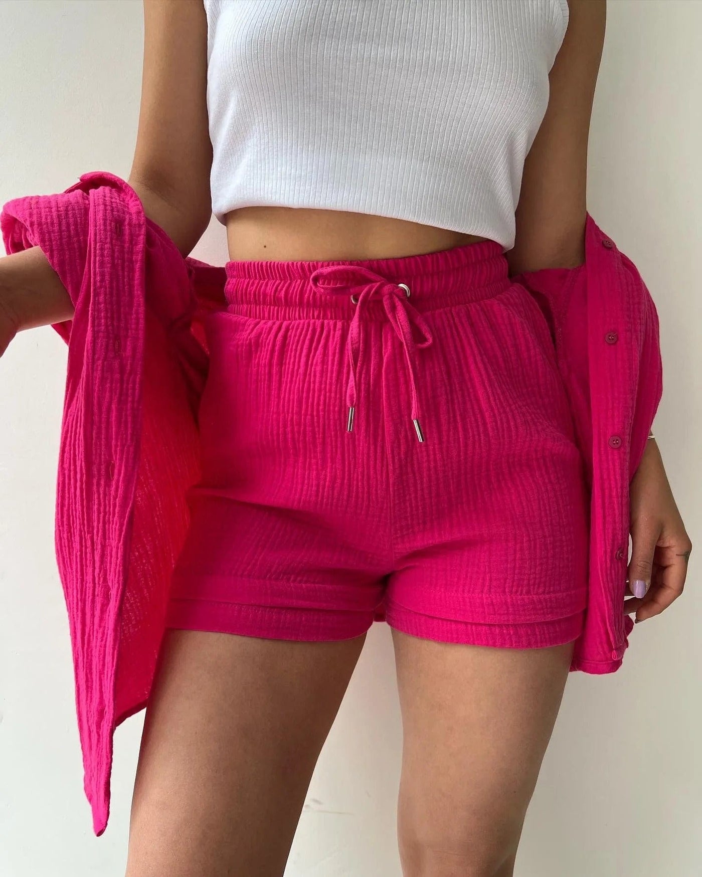 VIA - Pleated Lapel Hemd Sets