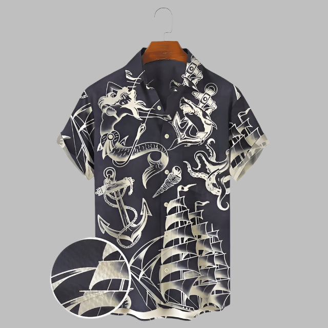 Vintage Herren Ankerhemd für den Sommer - Stanislaw