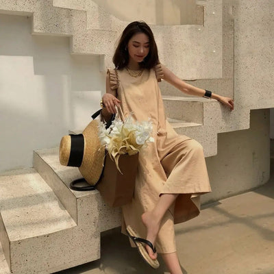 VIY - Lässiger ärmelloser langer Jumpsuit