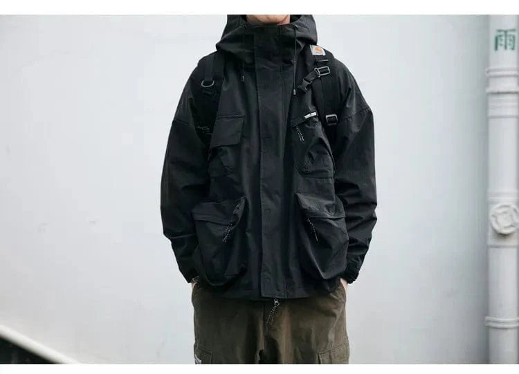 WENG - Lässige Windbreaker Cargo-Jacke