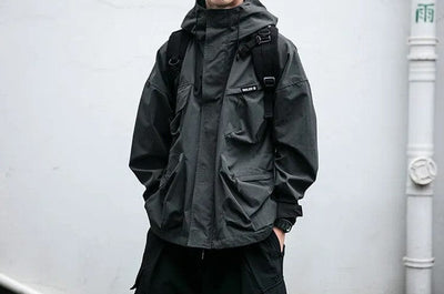 WENG - Lässige Windbreaker Cargo-Jacke
