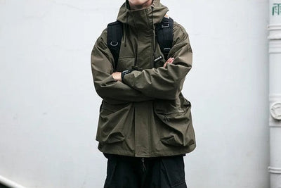 WENG - Lässige Windbreaker Cargo-Jacke