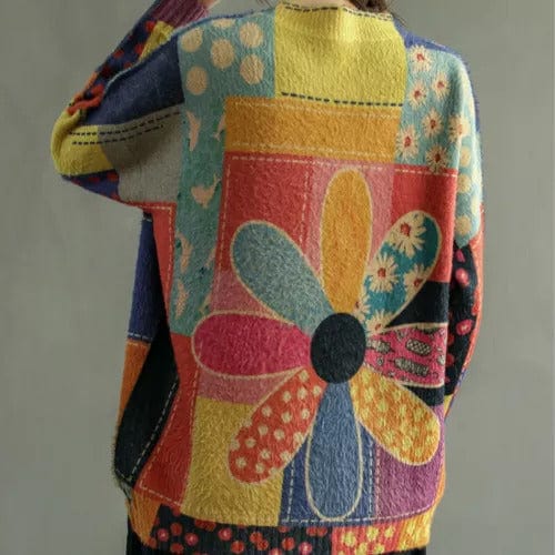 XIENNA - Vintage Diamantblumenpullover 2024