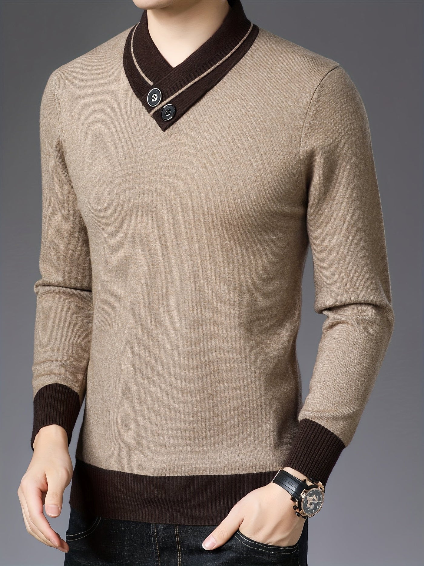 Klassisch eleganter Pullover für Männer - Simone