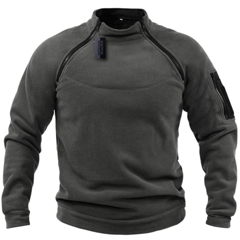Zeitloser Military-Fleece-Pullover - Clement
