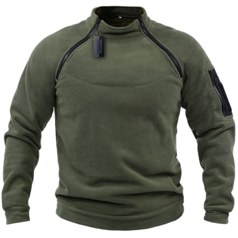 Zeitloser Military-Fleece-Pullover - Clement