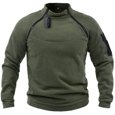 Zeitloser Military-Fleece-Pullover - Clement