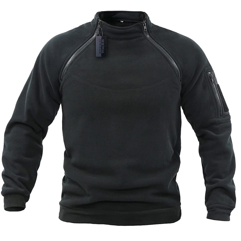 Zeitloser Military-Fleece-Pullover - Clement