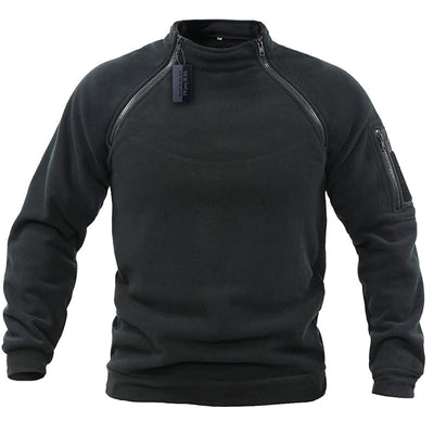 Zeitloser Military-Fleece-Pullover - Clement