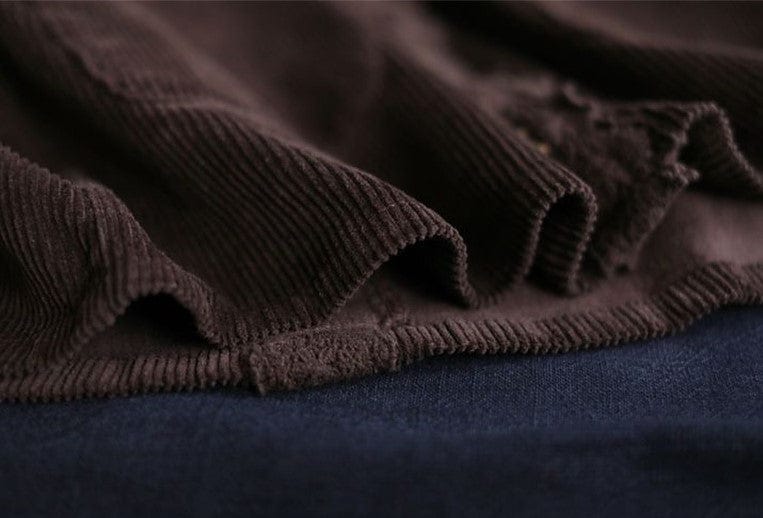 ZYRA - Cordjacke mit Spitzenstich